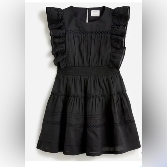 Crewcuts Black Ruffled Kids Dress - Picture 1 of 11